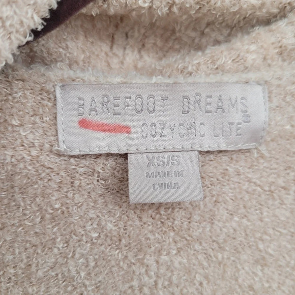 Barefoot Dreams cozychic Lite circle cardigan beige soft comfy Xsmall small - Picture 5 of 6